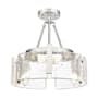 Golden Lighting Aenon 3 Light 17" Wide Semi-flush Ceiling Fixture Pewter