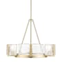 Golden Lighting Aenon 6 Light 28" Wide Drum Chandelier Brushed Champagne Bronze