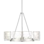 Golden Lighting Aenon 6 Light 28" Wide Drum Chandelier Pewter