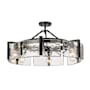 Golden Lighting Aenon 6 Light 28" Wide Semi-Flush Ceiling Fixture Matte Black