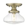 Golden Lighting Nash 8" Wide Semi-Flush Ceiling Fixture Aged Brass