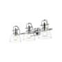 Golden Lighting Duncan 3 Light 25" Wide Vanity Light Chrome / Clear