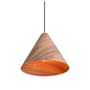 Golden Lighting Conique 13" Wide Pendant Dark Walnut