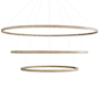 Golden Lighting Veritas 59" Wide Ring Chandelier Walnut