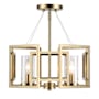 Golden Lighting Marco 4 Light 16" Wide Semi-Flush Ceiling Fixture Brushed Champagne Bronze