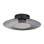 Golden Lighting Luma 12" Wide Semi-flush Ceiling Fixture Graphite / Coffee Silver