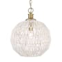Golden Lighting Florence 14" Wide Pendant Brushed Champagne Bronze / Bleached White Raphia