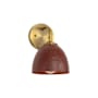 Golden Lighting Shepard 10" Tall Bathroom Sconce Modern Brass / Russet Clay