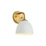 Golden Lighting Shepard 10" Tall Bathroom Sconce Modern Brass / Matte White