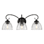 Golden Lighting Audra 3 Light 7" Wide Vanity Light Matte Black
