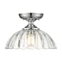 Golden Lighting Audra 12" Wide Semi-Flush Ceiling Fixture Pewter