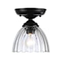 Golden Lighting Audra 7" Wide Semi-Flush Ceiling Fixture Matte Black