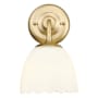 Golden Lighting Dorinda 11" Tall Wall Sconce Brushed Champagne Bronze / Opal Glass