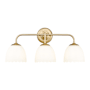 Golden Lighting Dorinda 3 Light 7" Wide Vanity Light Brushed Champagne Bronze / Opal Glass
