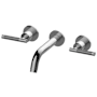 Graff Harley 1.2 GPM Wall Mounted Bathroom Faucet Polished Chrome with Onyx PVD