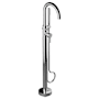 Graff Terra Floor Mounted Tub Filler with Built-In Diverter - Includes Hand Shower Brushed Nickel PVD