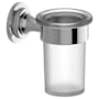 Graff Vignola 4-1/2" Tall Wall Mounted Tumbler and Holder Brushed Nickel PVD