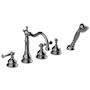 Graff Adley Deck Mounted Roman Tub Filler with Built-In Diverter - Includes Hand Shower Brushed Nickel PVD