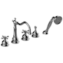 Graff Adley Deck Mounted Roman Tub Filler with Built-In Diverter - Includes Hand Shower Brushed Nickel PVD