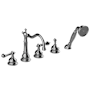 Graff Adley Deck Mounted Roman Tub Filler with Built-In Diverter - Includes Hand Shower Brushed Nickel PVD