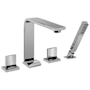 Graff Targa Deck Mounted Roman Tub Filler with Built-In Diverter - Includes Hand Shower Brushed Nickel PVD