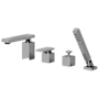 Graff Solar Deck Mounted Roman Tub Filler with Built-In Diverter - Includes Hand Shower Brushed Nickel PVD