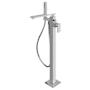 Graff Solar Floor Mounted Tub Filler with Built-In Diverter - Includes Hand Shower Brushed Nickel PVD