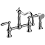 Graff Adley 1.8 GPM Widespread Bridge Kitchen Faucet - Includes Side Spray Polished Chrome