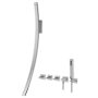 Graff Luna Wall Mounted Tub Filler with Built-In Diverter - Includes Hand Shower Brushed Nickel PVD