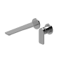 Graff Sento 1.2 GPM Wall Mounted Widespread Bathroom Faucet Polished Chrome