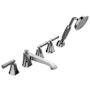Graff Finezza DUE Deck Mounted Roman Tub Filler with Built-In Diverter - Includes Hand Shower Brushed Nickel PVD