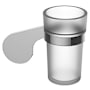 Graff Sento 4-3/4" Tall Wall Mounted Tumbler and Holder Brushed Nickel PVD