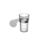 Graff Sento 4-3/4" Tall Wall Mounted Tumbler and Holder Polished Chrome