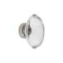 Grandeur Provence 1-3/4" Elegant Solid Crystal Vintage Oval Cabinet Knob Satin Nickel