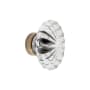 Grandeur Burgundy 1-3/4" Luxury Flower Fluted Crystal Vintage Cabinet Knob Vintage Brass