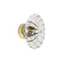 Grandeur Burgundy 1-3/4" Luxury Flower Fluted Crystal Vintage Cabinet Knob Satin Brass