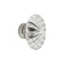 Grandeur Burgundy 1-3/4" Luxury Flower Fluted Crystal Vintage Cabinet Knob Satin Nickel