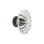Grandeur Burgundy 1-3/4" Luxury Flower Fluted Crystal Vintage Cabinet Knob Timeless Bronze