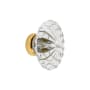 Grandeur Burgundy 1-3/4" Luxury Flower Fluted Crystal Vintage Cabinet Knob Lifetime Brass