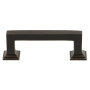 Grandeur Geneva 3" Center to Center Solid Brass Luxury Square Cabinet Handle / Drawer Pull Timeless Bronze