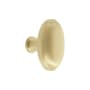 Grandeur Eden Prairie 1-3/4” Solid Brass Vintage Oval Cabinet Knob Satin Brass