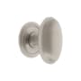Grandeur Eden Prairie 1-3/4” Solid Brass Vintage Oval Cabinet Knob with Newport Rosette Satin Nickel