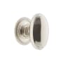 Grandeur Eden Prairie 1-3/4” Solid Brass Vintage Oval Cabinet Knob with Newport Rosette Polished Nickel