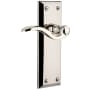 Grandeur Fifth Avenue Solid Brass Left Handed Non-Turning One-Sided Dummy with Bellagio Lever Polished Nickel