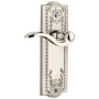 Grandeur Parthenon Solid Brass Rose Left Handed Single Dummy Lever with Bellagio Lever Polished Nickel