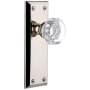 Grandeur Fifth Avenue Solid Brass Rose Single Dummy Door Knob with Chambord Crystal Knob Polished Nickel