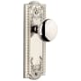 Grandeur Parthenon Solid Brass Rose Single Dummy Door Knob with Fifth Avenue Knob Polished Nickel