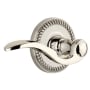 Grandeur Newport Solid Brass Left Handed Non-Turning One-Sided Dummy with Bellagio Lever Polished Nickel