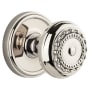Grandeur Georgetown Solid Brass Rose Single Dummy Knob with Parthenon Knob Polished Nickel