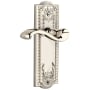 Grandeur Parthenon Solid Brass Rose Dummy Door Lever Set with Portofino Door Lever Polished Nickel